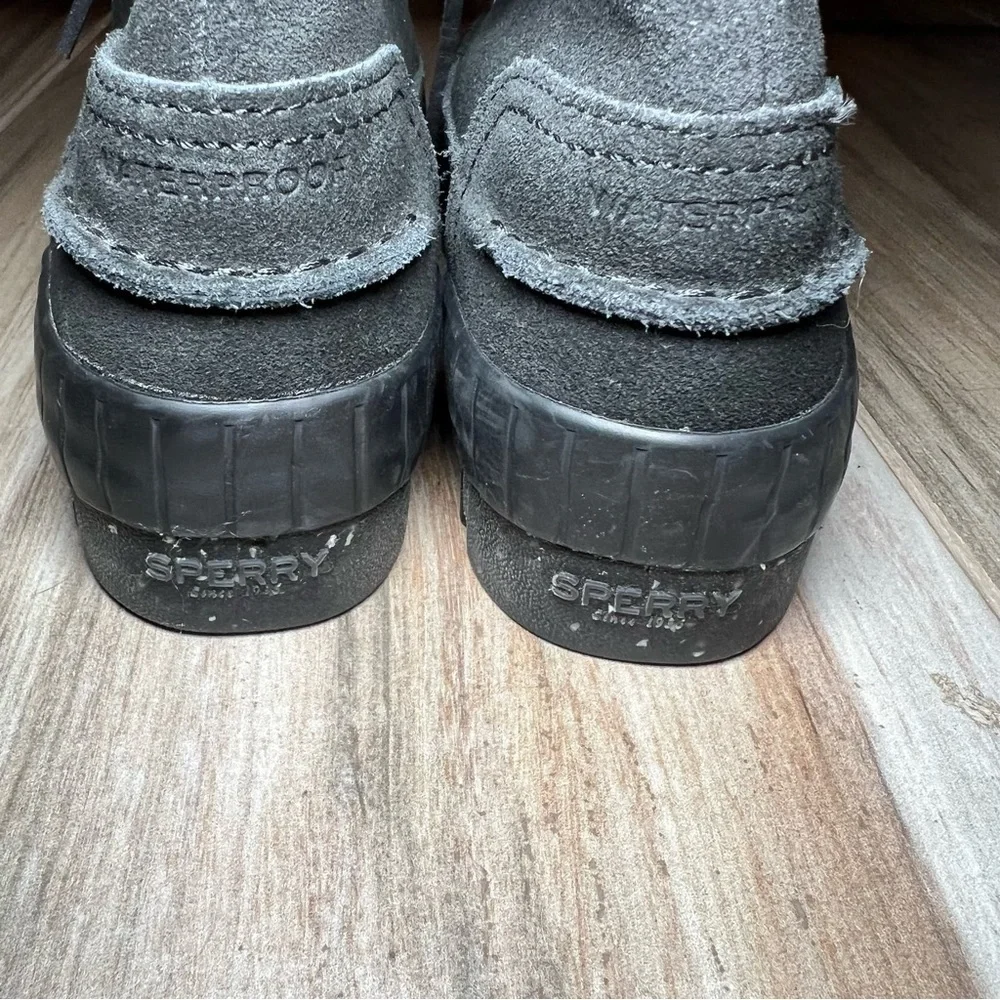 Sperry Torrent Winter Lace Up Waterproof Faux Fur Suede Boots Women 6 New